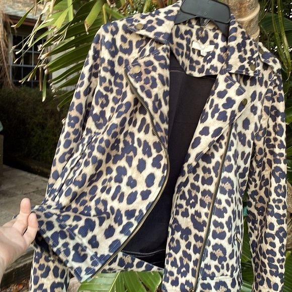 Easel leopard print Moto jacket - Picture 6 of 13
